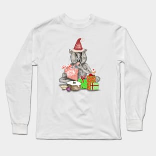 Christmas Baboon Feast Long Sleeve T-Shirt